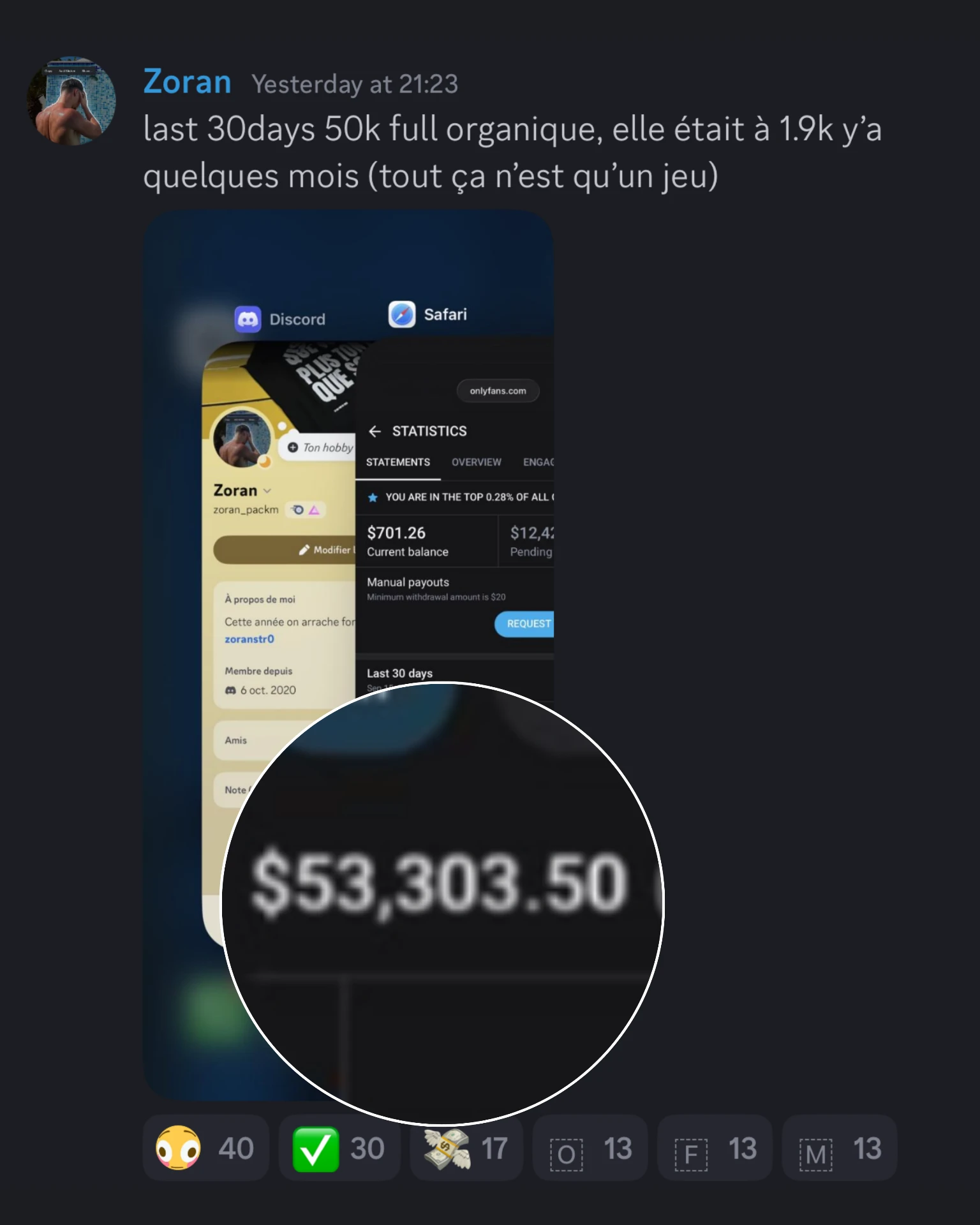 Résultat membre